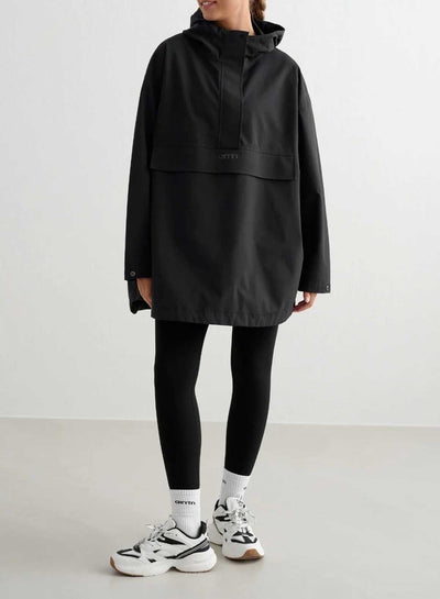 Black Waterproof Oversized Anorak